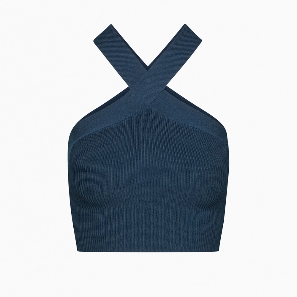 Aritzia Sculpt Knit Criss Cross Cropped Tank
